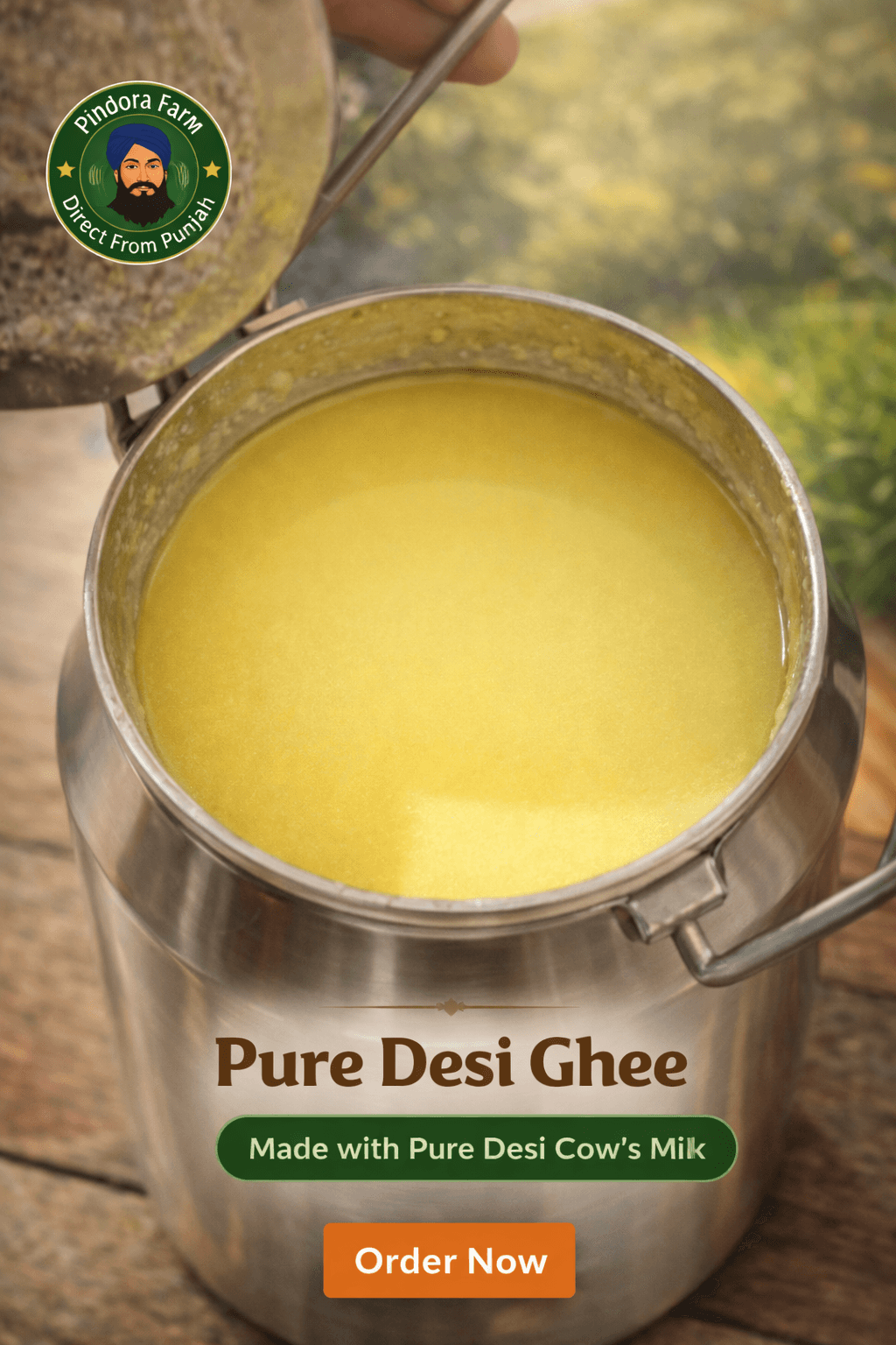 desi cow ghee (5 litre steel pack) desi cow ghee (5 litre steel pack)